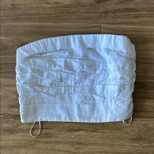 Abercrombie & Fitch White Strapless Top